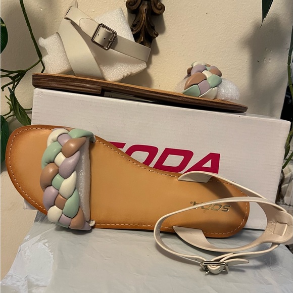 🆕 NEW SODA MULTICOLORED SANDALS (10) - Picture 4 of 4